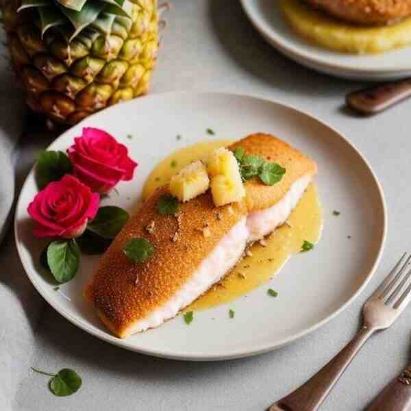 Форель запеченная с ананасами Розы